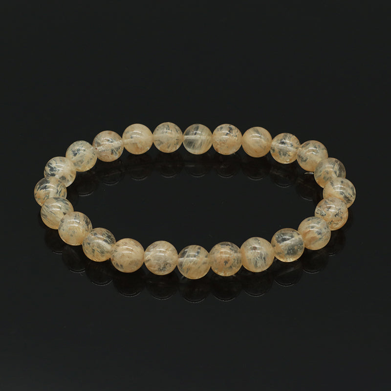 Custom OEM Handmade 8mm Clear Quartz Pink Aventurine Eagle Eye Agate Labradorite Gemstone Elastic Natural Stone Beads Bracelet
