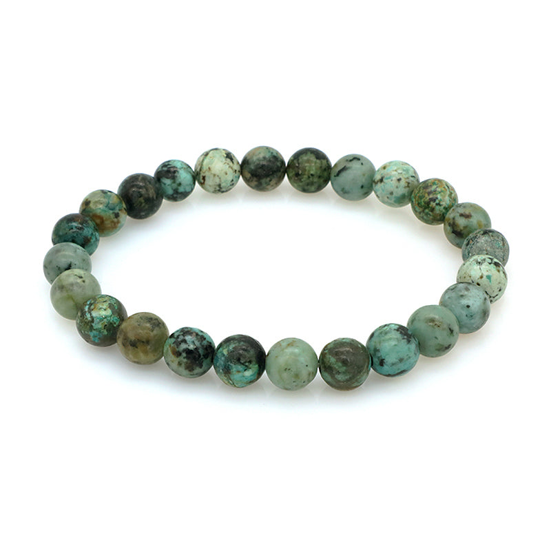 OEM Handmade Custom 8mm Elastic Natural Stone Beads Amazonite Australia Jade Africa Turquoise Network Yellow Tiger Eye Bracelet