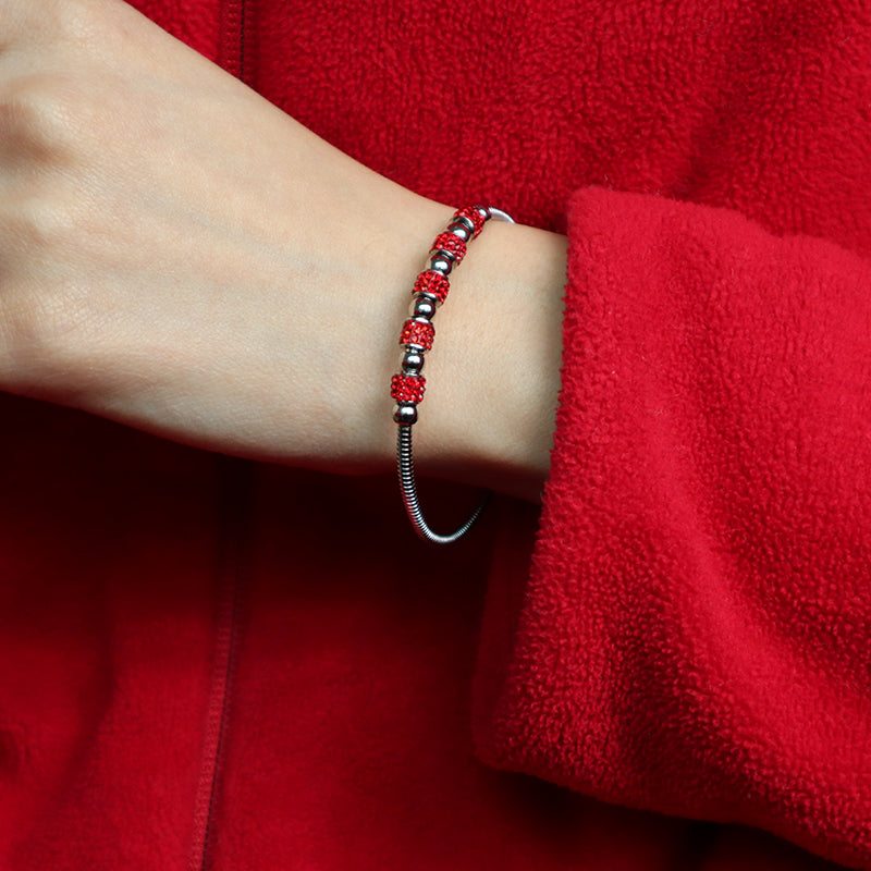 New Arrival Popular Women Custom Wholesale Fashionable Micro Pave CZ Openable No Tarnish Cuff Stainless Steel Bangle Bracelet