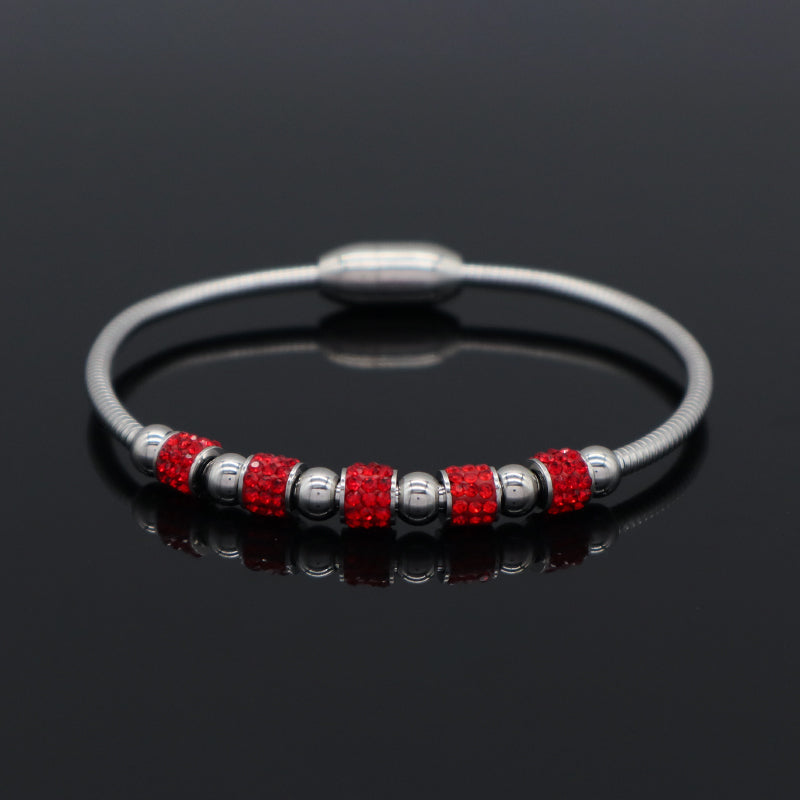 New Arrival Popular Women Custom Wholesale Fashionable Micro Pave CZ Openable No Tarnish Cuff Stainless Steel Bangle Bracelet