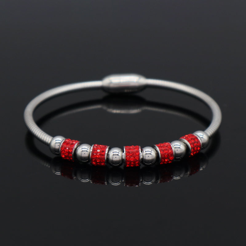 New Bulk Sale Micro Pave CZ Customized Wholesale Fashion Openable No Tarnish Cuff Stainless Steel Bangle Bracelet For Women Gift