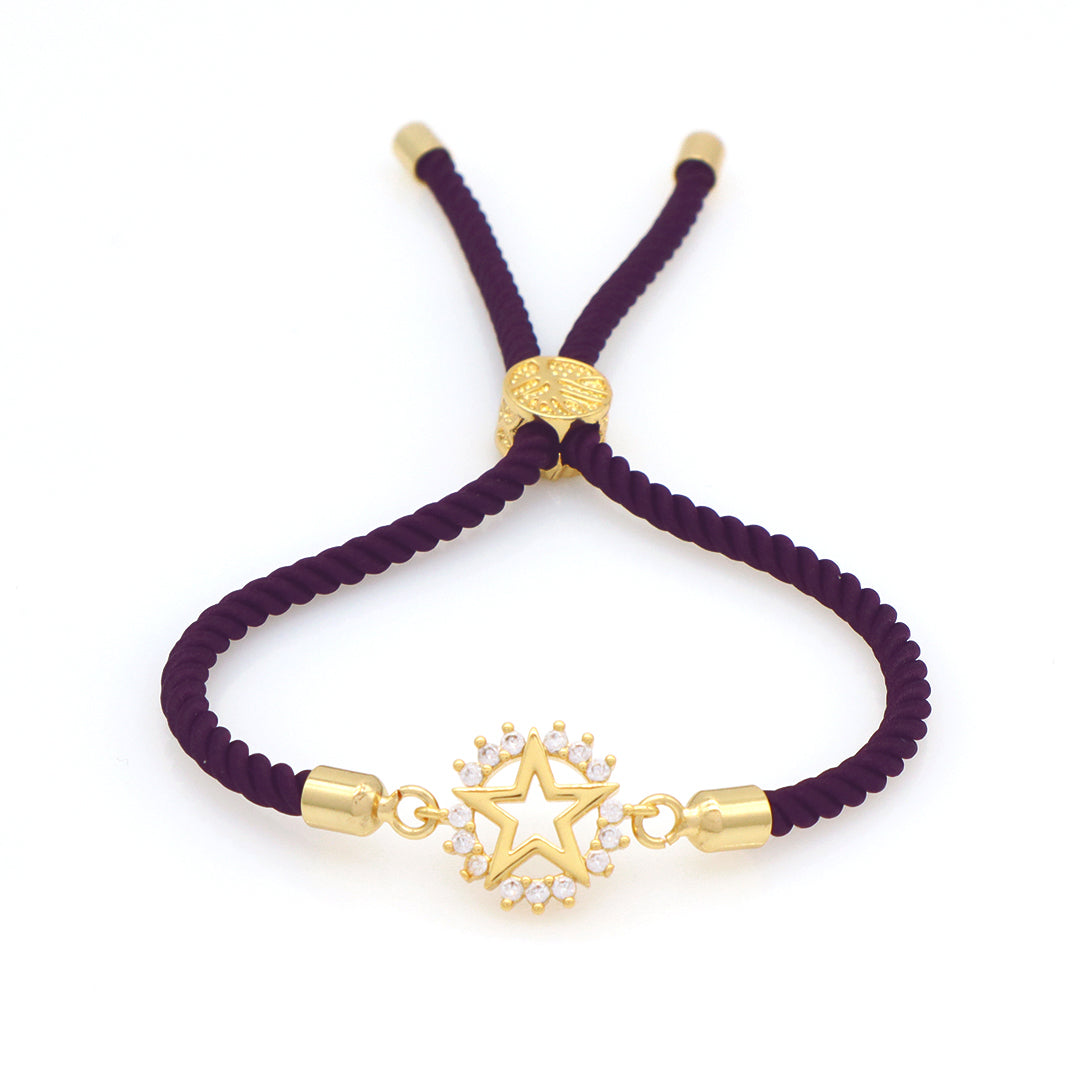 Ajustable Round Star family tree religion Charm Bracelet Wholesale Factory Custom Gold Plated CZ life tree bracelet for Women