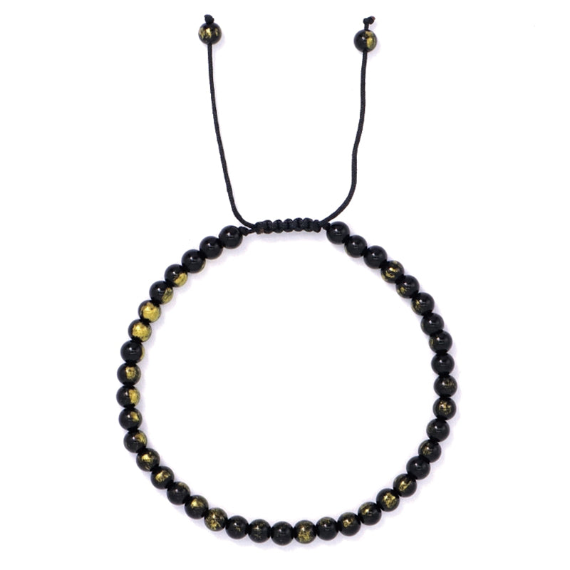 New Fashion Small Cute Custom Handmade 4mm Gemstone Natural Colorful Jade Beads Woven Macrame Bracelet Adjustable Women Men