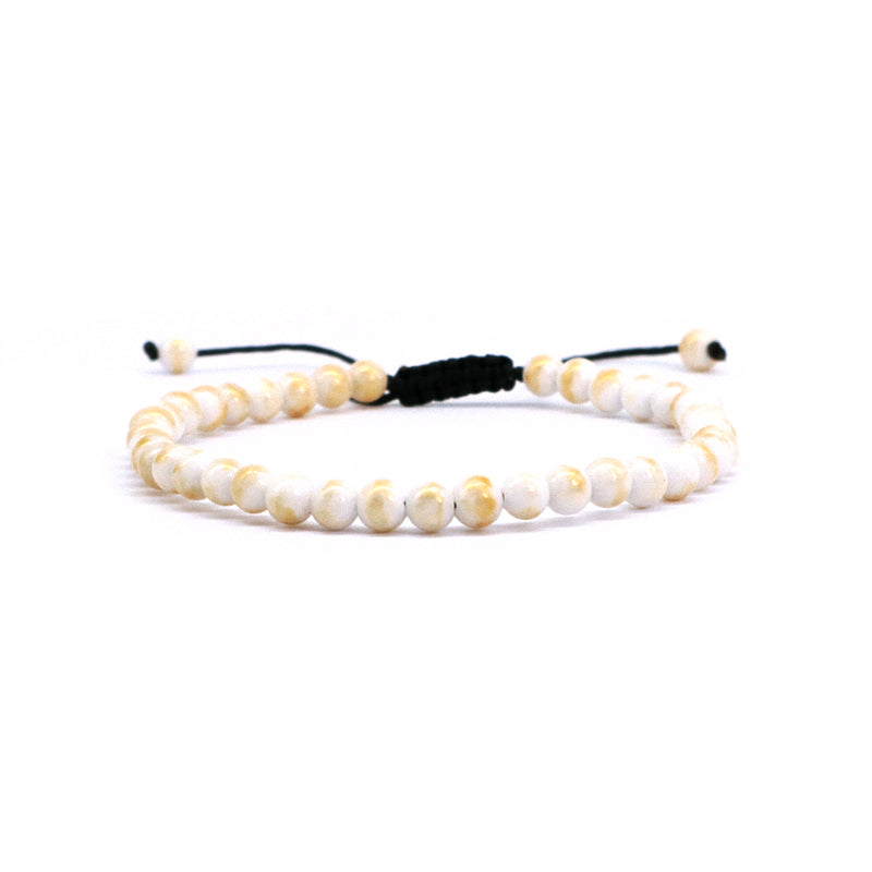 New Fashion Small Cute Custom Handmade 4mm Gemstone Natural Colorful Jade Beads Woven Macrame Bracelet Adjustable Women Men