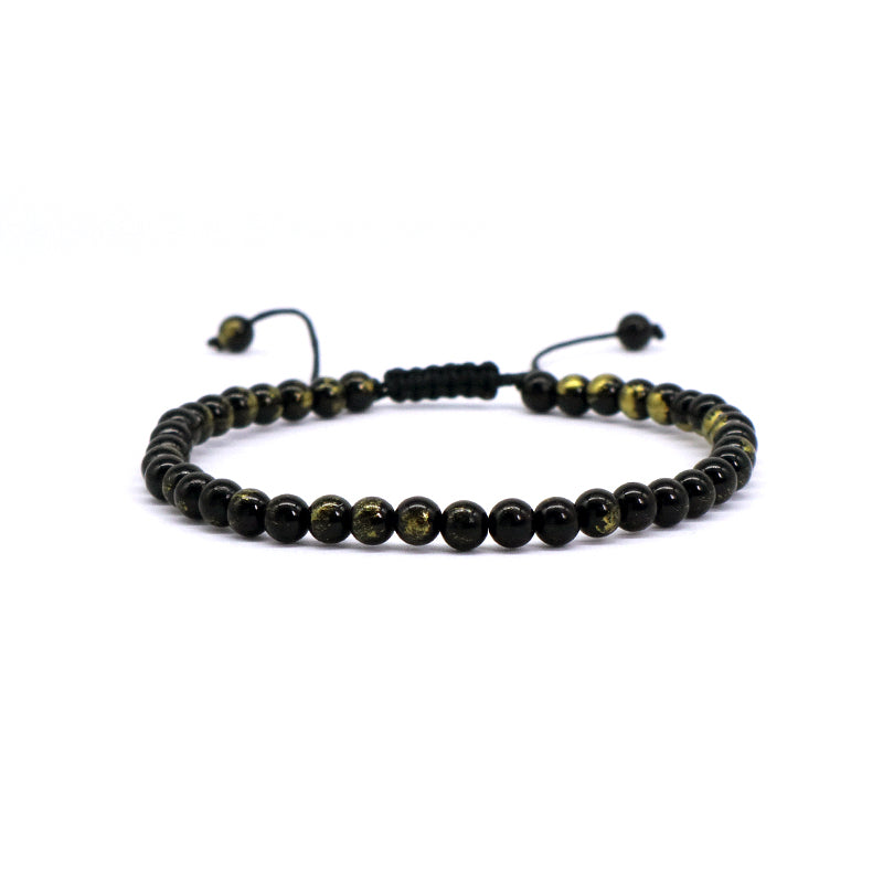 New Fashion Small Cute Custom Handmade 4mm Gemstone Natural Colorful Jade Beads Woven Macrame Bracelet Adjustable Women Men