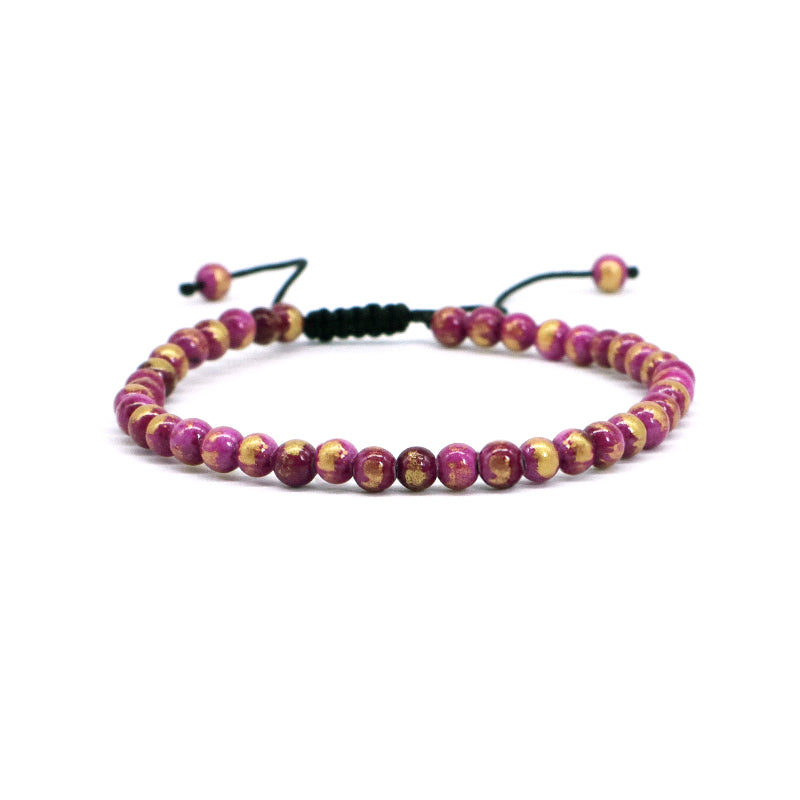 Adjustable Handmade OEM Factory Manufacture Custom 4mm Natural Colorful Jade Beads Woven Friendship Macrame Women Men Bracelet