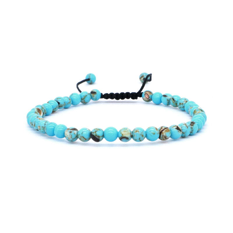 Custom Fashion Jewelry Adjustable Women Men Handmade Cord Braided 4mm Natural Colorful Jade Beads Macrame Friendship Bracelet