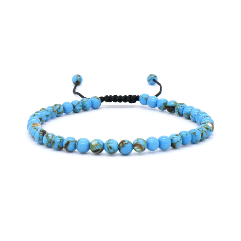 Custom Fashion Jewelry Adjustable Women Men Handmade Cord Braided 4mm Natural Colorful Jade Beads Macrame Friendship Bracelet