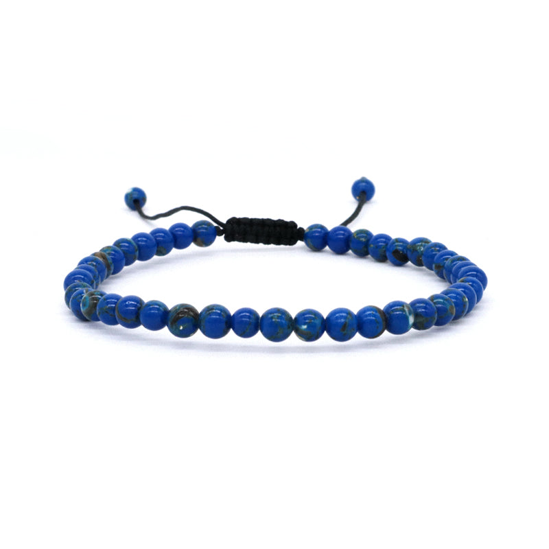 Custom Fashion Jewelry Adjustable Women Men Handmade Cord Braided 4mm Natural Colorful Jade Beads Macrame Friendship Bracelet