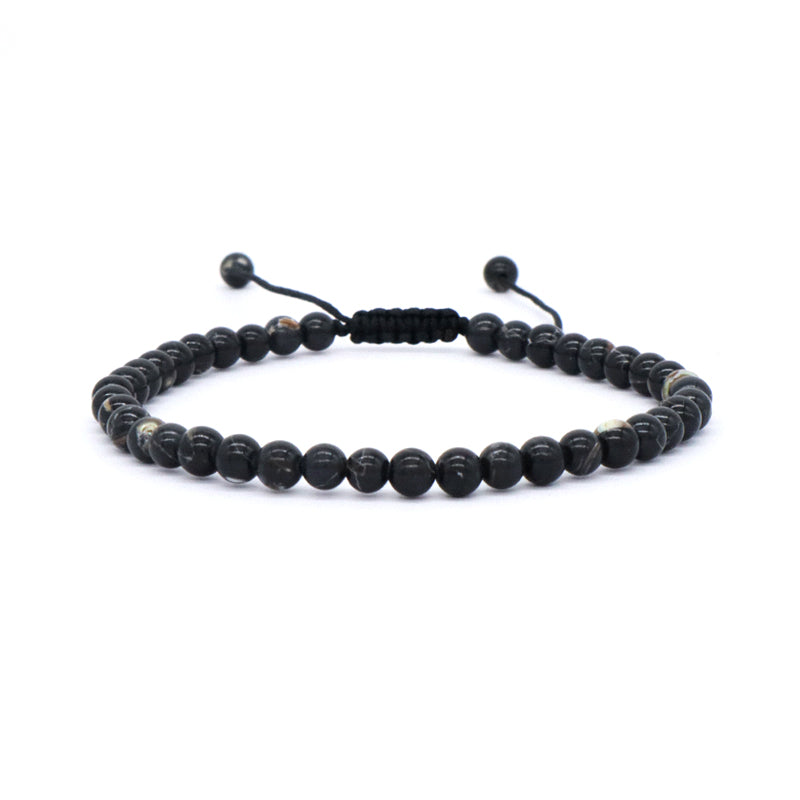 Custom Fashion Jewelry Adjustable Women Men Handmade Cord Braided 4mm Natural Colorful Jade Beads Macrame Friendship Bracelet