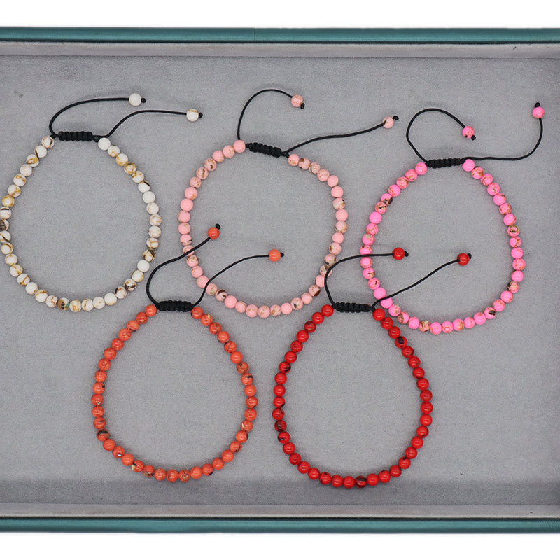 New Arrival Customized Fashion Handmade Adjustable Cord Braided Macrame 4mm Natural Colorful Jade Beads Bracelet For Women Men