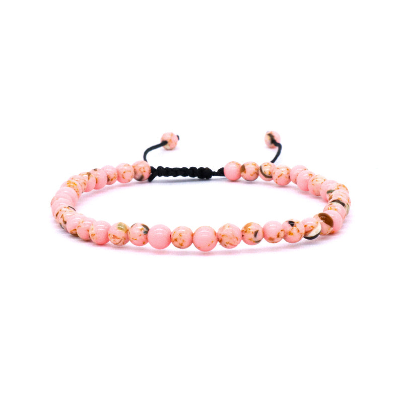 New Arrival Customized Fashion Handmade Adjustable Cord Braided Macrame 4mm Natural Colorful Jade Beads Bracelet For Women Men