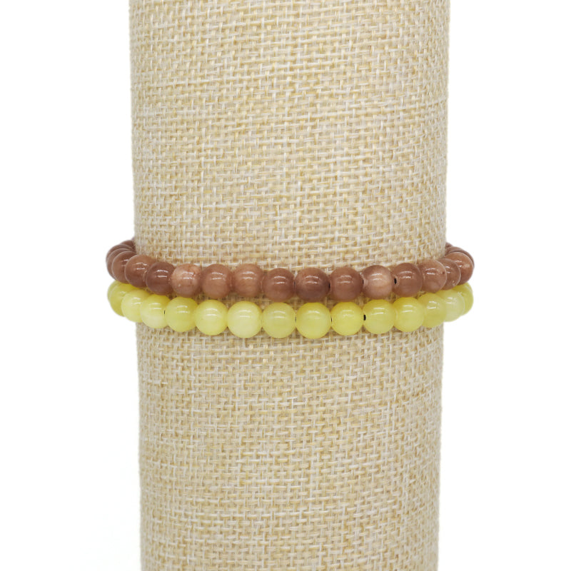 Wholesale Handmade 6mm Lemon Jade Beads Bracelet Natural Colorful Jade Chakra Strand Macrame Adjustable Bracelets For Women