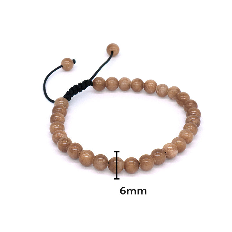 Wholesale Handmade 6mm Lemon Jade Beads Bracelet Natural Colorful Jade Chakra Strand Macrame Adjustable Bracelets For Women