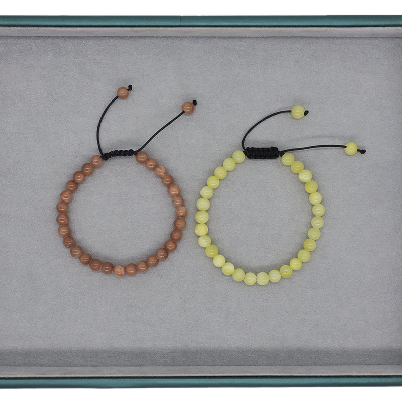 Wholesale Handmade 6mm Lemon Jade Beads Bracelet Natural Colorful Jade Chakra Strand Macrame Adjustable Bracelets For Women