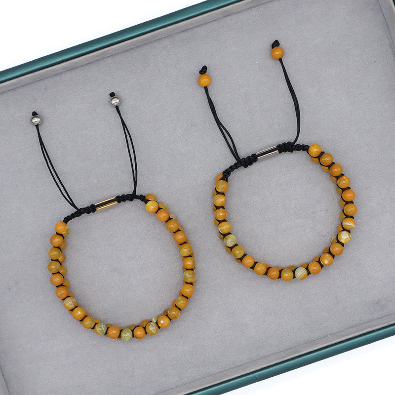 Wholesale Natural Stone Handmade Braided Custom Stainless Steel Logo Woven 6mm Colorful Jade Bead Macrame Bracelet For Women Men