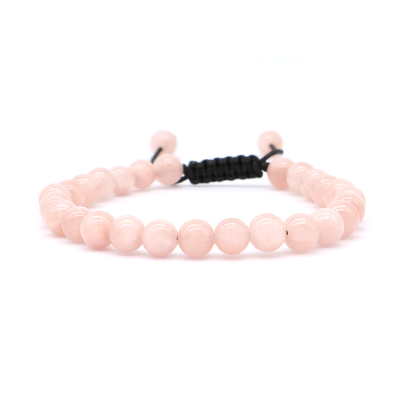Good Quality Wholesale New Fashion Braided Cord Pink 6mm Natural Colorful Jade Beads Macrame Adjustable Bracelet For Women