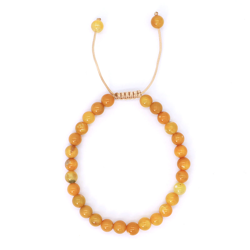 Pink Ladies Wholesale Customized New Fashion Braided Cord 6mm Natural Colorful Jade Beads Handmade Adjustable Macrame Bracelet