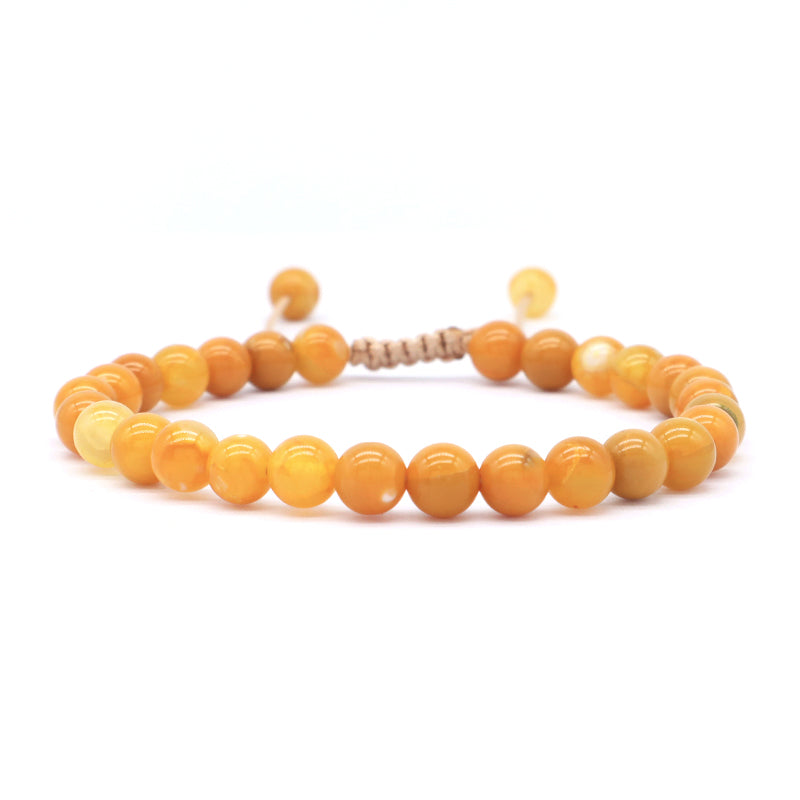 Pink Ladies Wholesale Customized New Fashion Braided Cord 6mm Natural Colorful Jade Beads Handmade Adjustable Macrame Bracelet