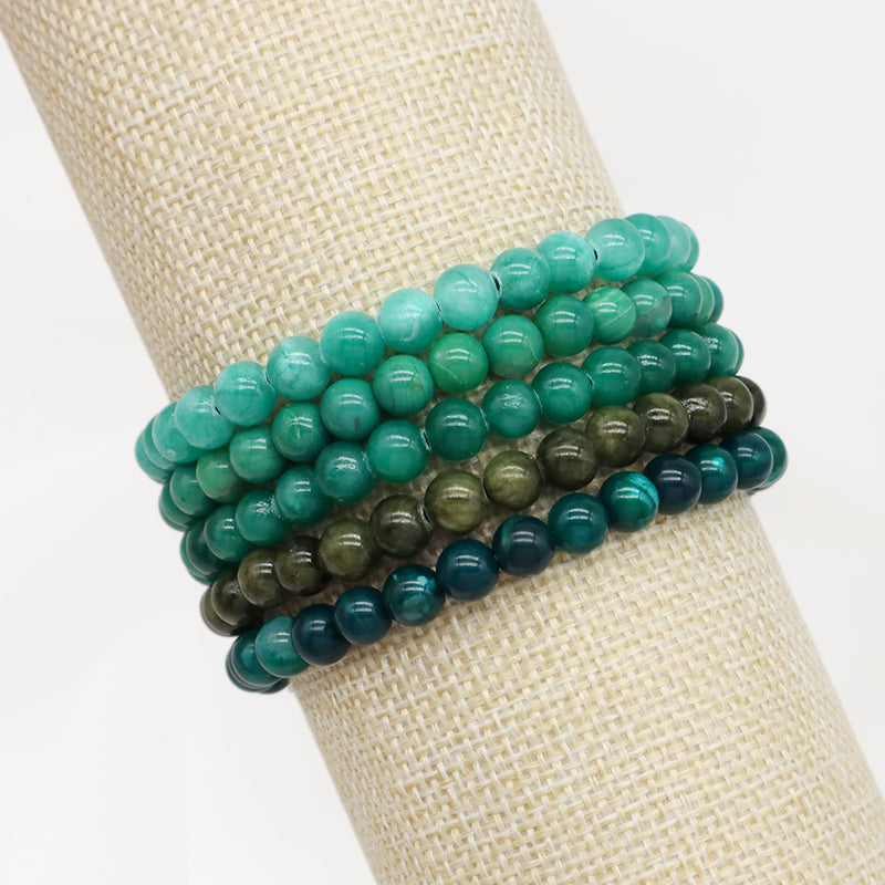 6mm Natural Colorful Jade Beads Jewelry Custom Fashion Handmade Ajustable Woven Braided Friendship Macrame Bracelet Women Men