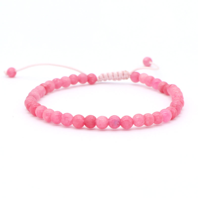OEM Newest Women Men Fashion Friendship Handmade Ajustable Customized Woven Natural Stone Beaded Boho Macrame Knots Bracelet