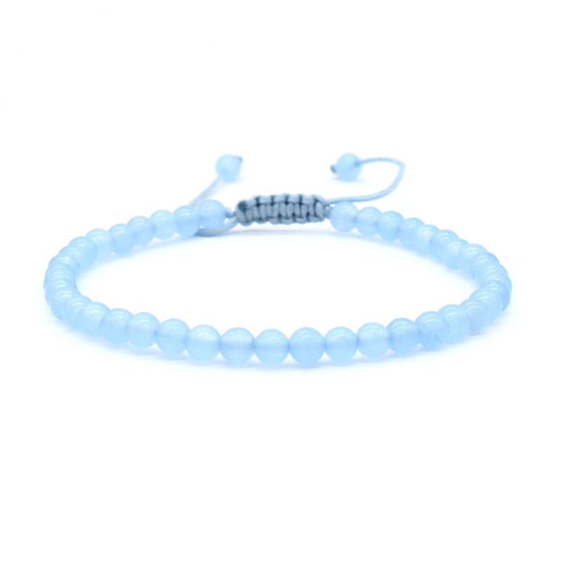OEM Newest Women Men Fashion Friendship Handmade Ajustable Customized Woven Natural Stone Beaded Boho Macrame Knots Bracelet
