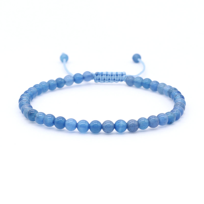 OEM Newest Women Men Fashion Friendship Handmade Ajustable Customized Woven Natural Stone Beaded Boho Macrame Knots Bracelet