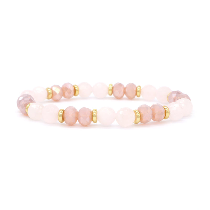 Custom Manufacture OEM Factory Handmade Wholesale Stretch Gemstone Bead Healing Energy Glass Crystal Natural Stone Bracelet
