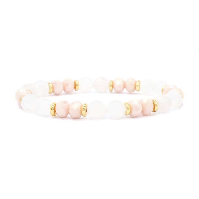 Custom Manufacture OEM Factory Handmade Wholesale Stretch Gemstone Bead Healing Energy Glass Crystal Natural Stone Bracelet