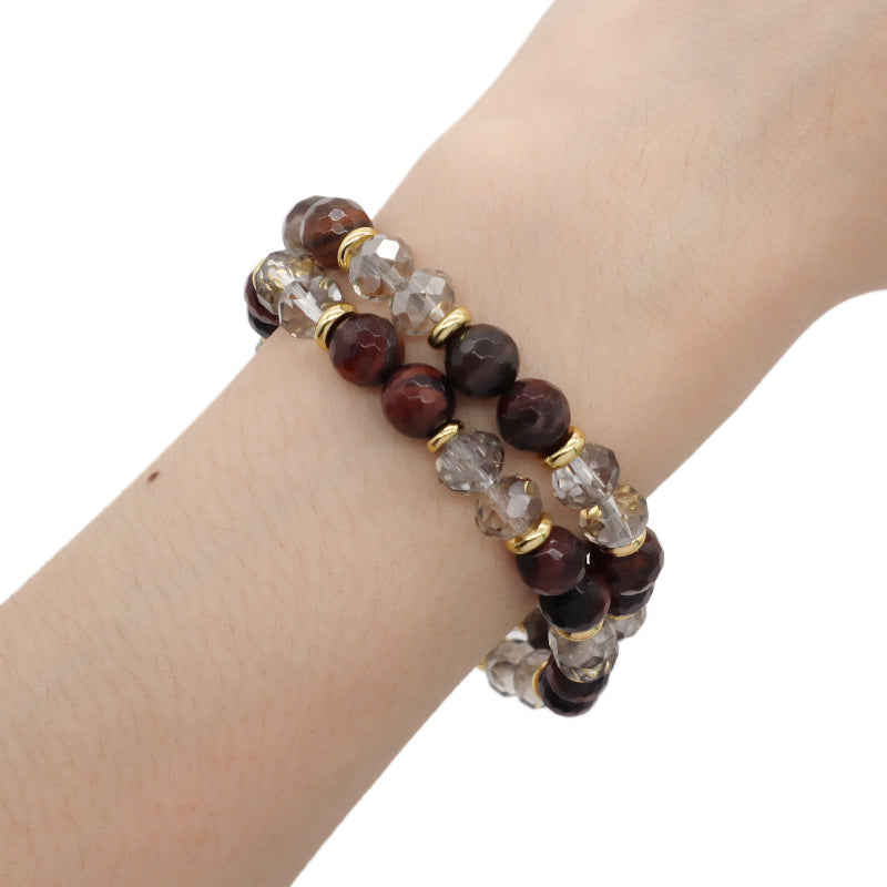Pulsera Wholesale 8mm Natural Stone Energy Bracelet Women Custom OEM Stretch Handmade Healing Semi-preciuos Stone Beads Bracelet