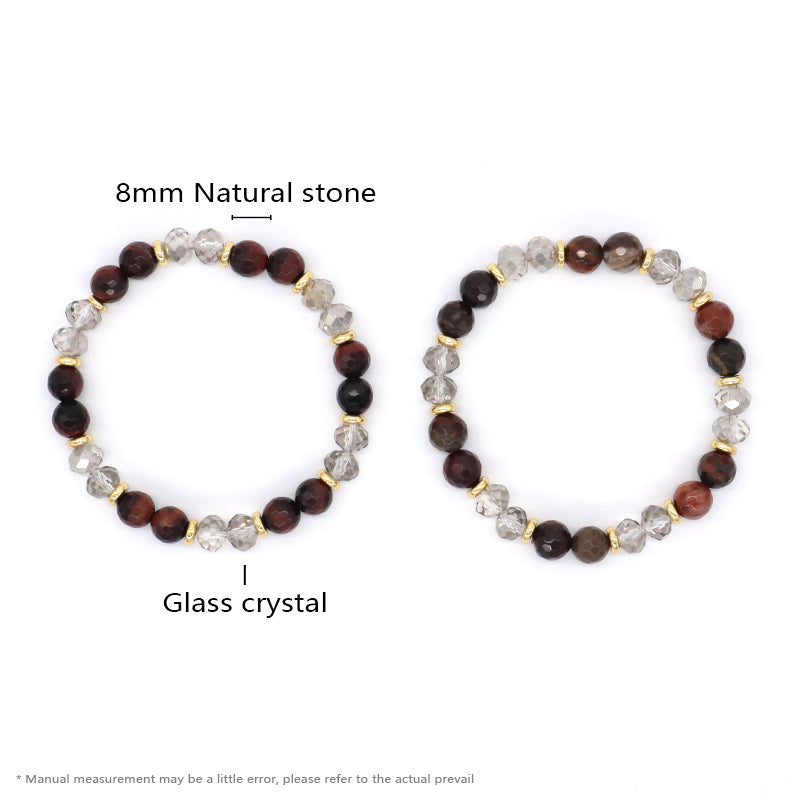 Pulsera Wholesale 8mm Natural Stone Energy Bracelet Women Custom OEM Stretch Handmade Healing Semi-preciuos Stone Beads Bracelet
