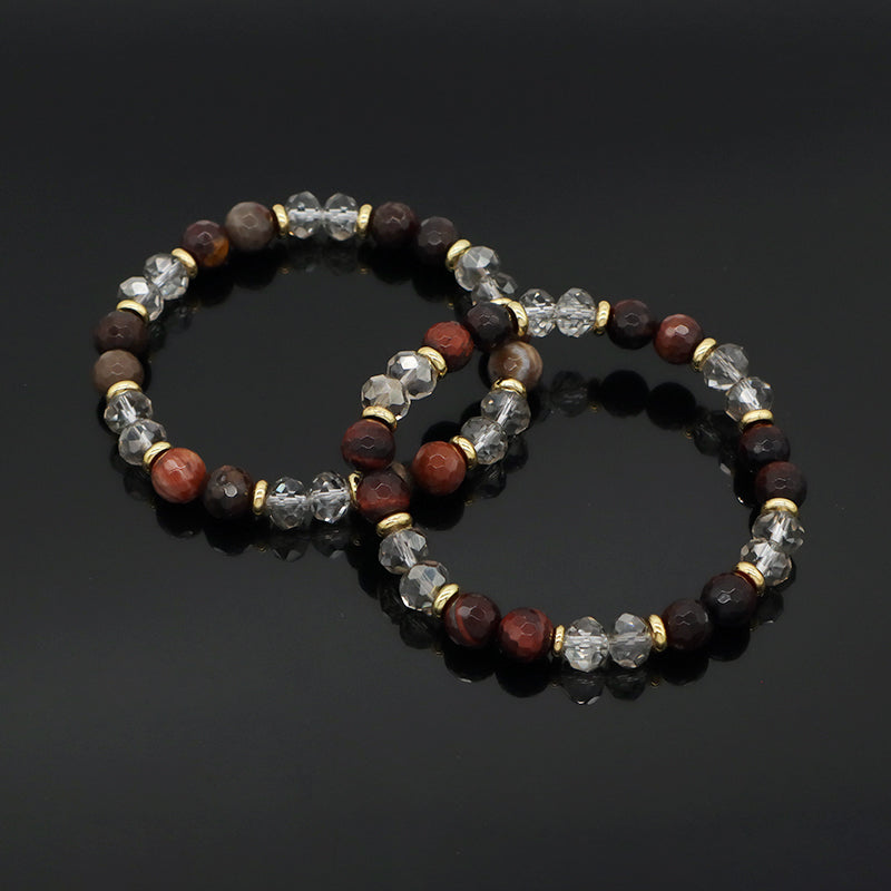 Pulsera Wholesale 8mm Natural Stone Energy Bracelet Women Custom OEM Stretch Handmade Healing Semi-preciuos Stone Beads Bracelet