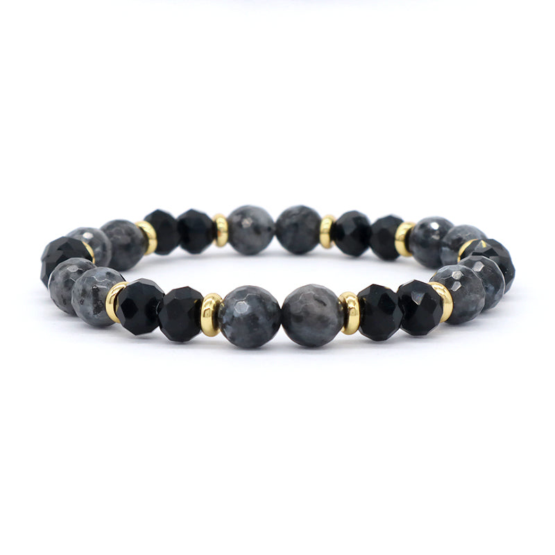 Custom OEM Handmade Healing Semi-preciuos Stone Beads Jewelry Wholesale 8mm Energy Glass Crystal Natural Stone Stretch Bracelet