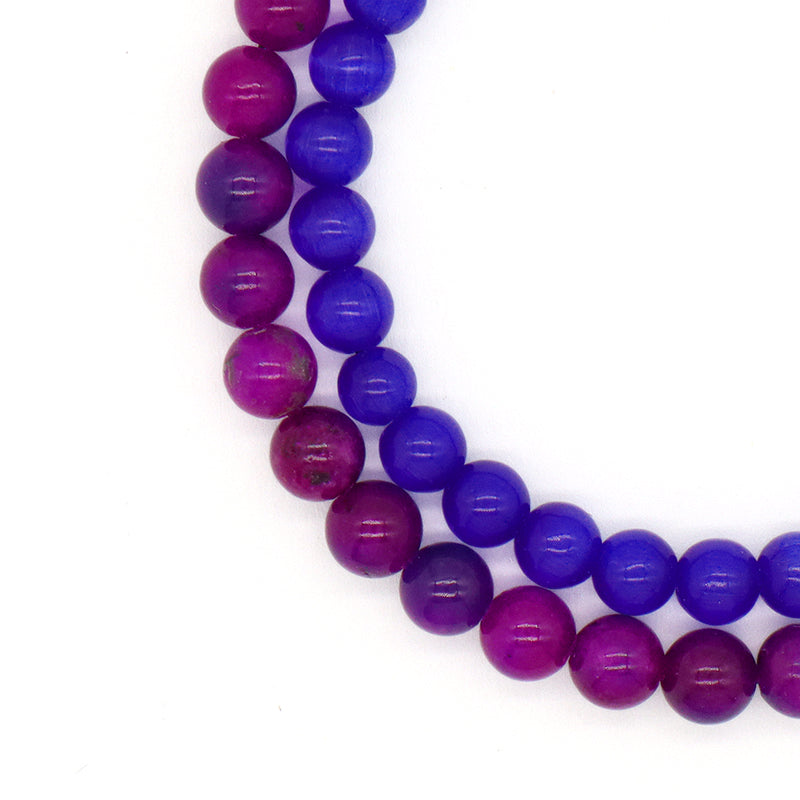 6mm Gemstone Natural Healing Stone Beads Fashion Jewelry Women Gift Handmade Custom OEM Ajustable Woven Macrame Braided Bracelet