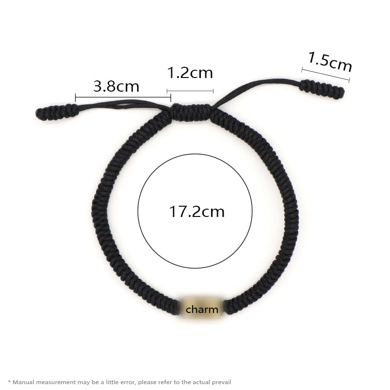 Custom Handmade Friendship Wholesale OEM Jewelry Antique copper Plane Charm Ajustable Black Rope Woven Bracelet For Women Men