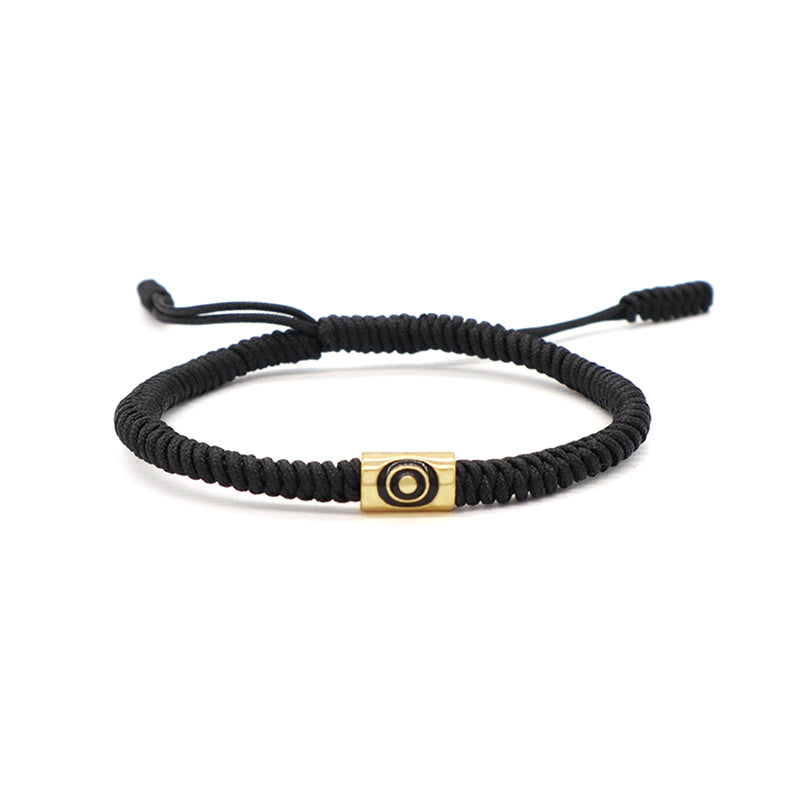 Wholesale Custom Handmade Friendship OEM Women Men Jewelry Ajustable Rope Gold Plated Enamel Connector Charm Woven Bracelet