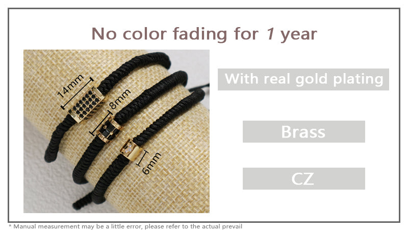 Ajustable Rope Woven Braided Jewelry OEM Customized Wholesale Women Men Gold Plated Connector Moon Charm Handmade Macrame Bracelet