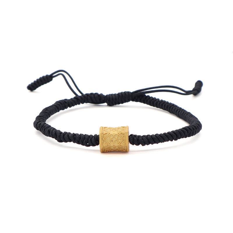 Wholesale Women Men OEM Custom Friendship Jewelry Antique Copper Connector Charm Ajustable Rope Handmade Woven Macrame Bracelet