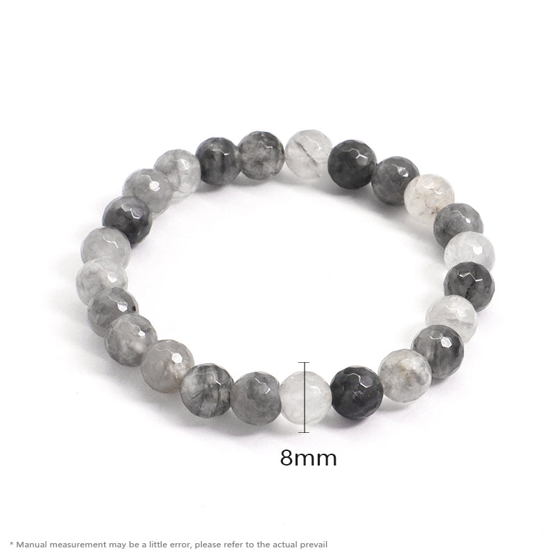 Customized Handmade Wholesale OEM Gemstone Elastic Energy Healing Yoga 8mm Beaded Natural Stone Bracelet For Women Jewelry