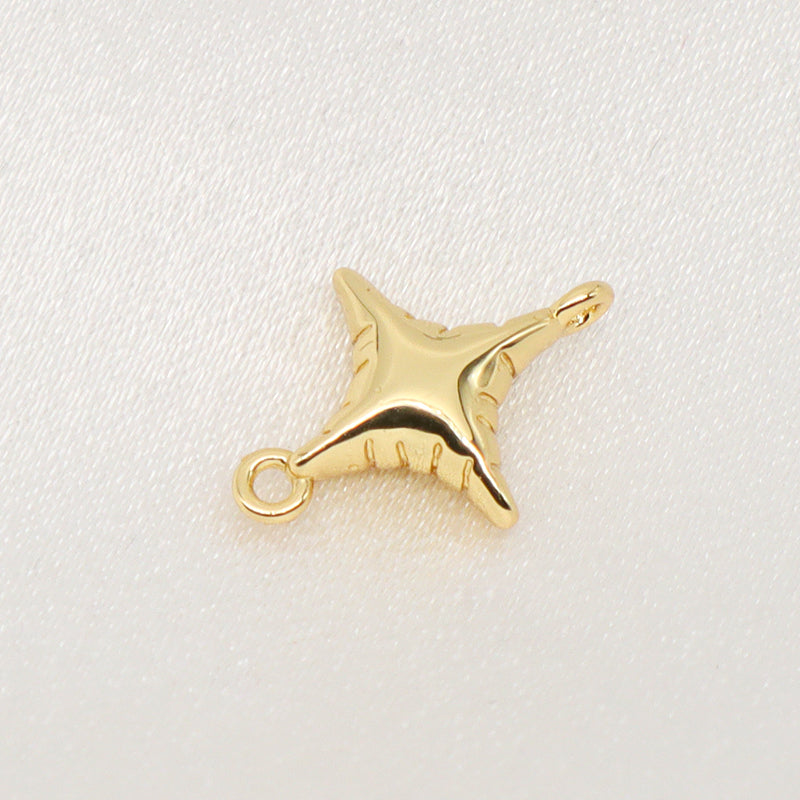 Hot Selling China Factory Wholesale Women Fashion Bracelet Connect Accessories CZ Gold Plated Charms For Diy Jewelry Making