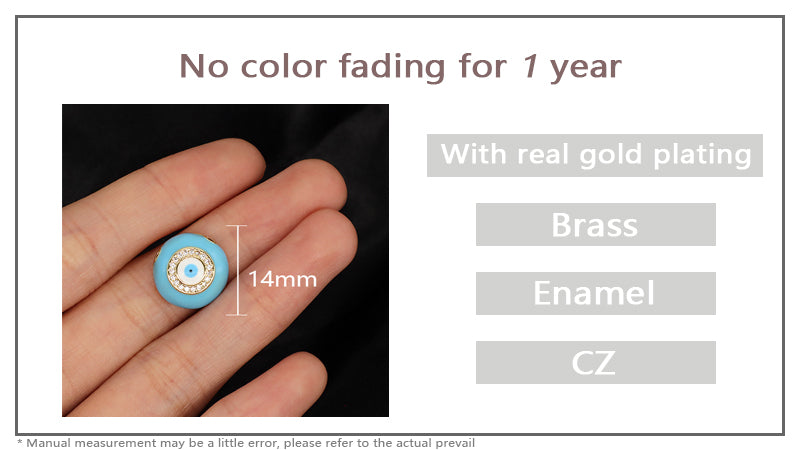 New Bulk Sale Diy Factory Women Devil Eyes Charm Jewelry Blue Enamel Turkish Gold Plated Evil Eyes Charm For Necklace Bracelet
