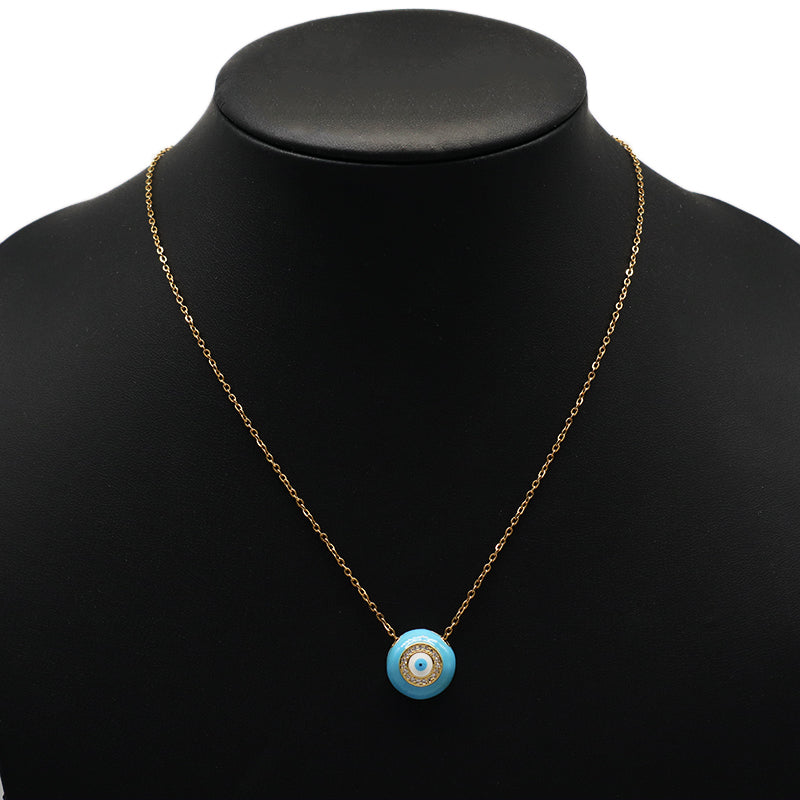 New Bulk Sale Diy Factory Women Devil Eyes Charm Jewelry Blue Enamel Turkish Gold Plated Evil Eyes Charm For Necklace Bracelet