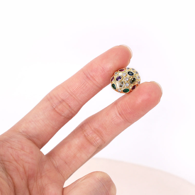 China Factory Wholesale Women Fashion Shinning Connect Charm Accessories Micro Pave CZ Gold Plated Charms For Diy Jewelry Making