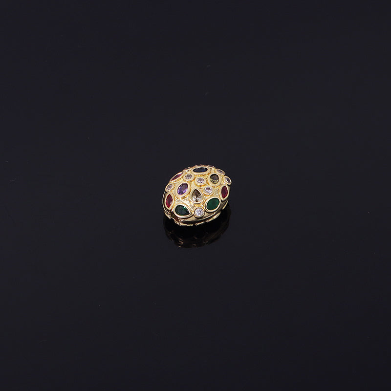 China Factory Wholesale Women Fashion Shinning Connect Charm Accessories Micro Pave CZ Gold Plated Charms For Diy Jewelry Making