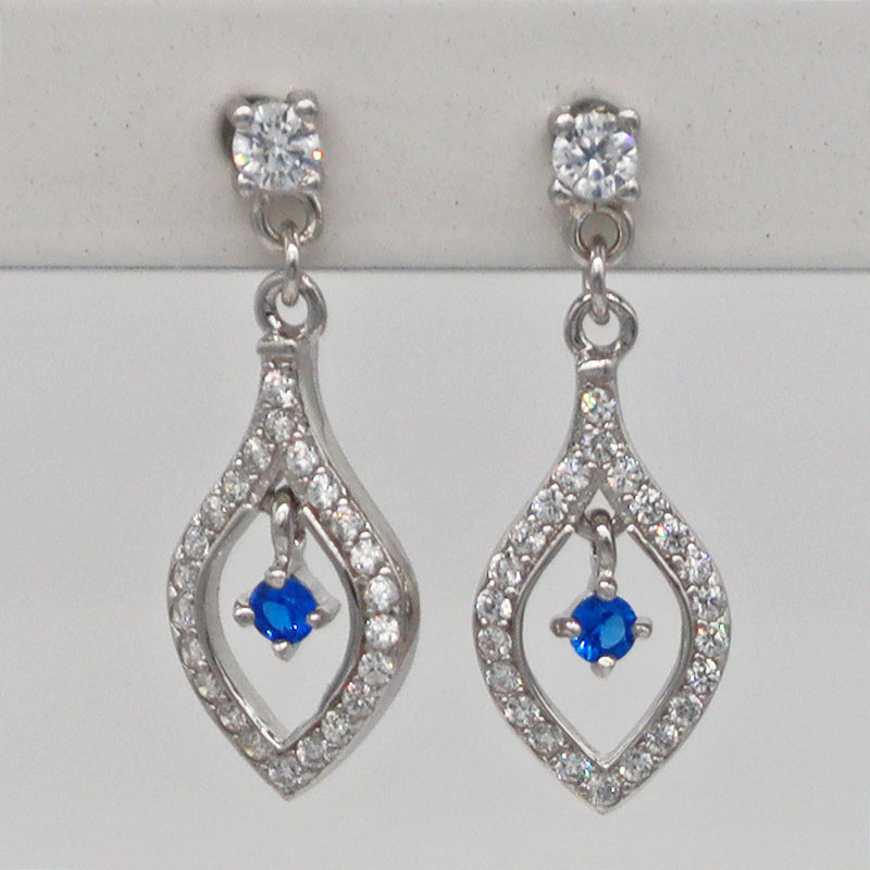 Wholesale ladies shiny high quality CZ ring sterling 925 silver latest design evils eye jewelry earrings