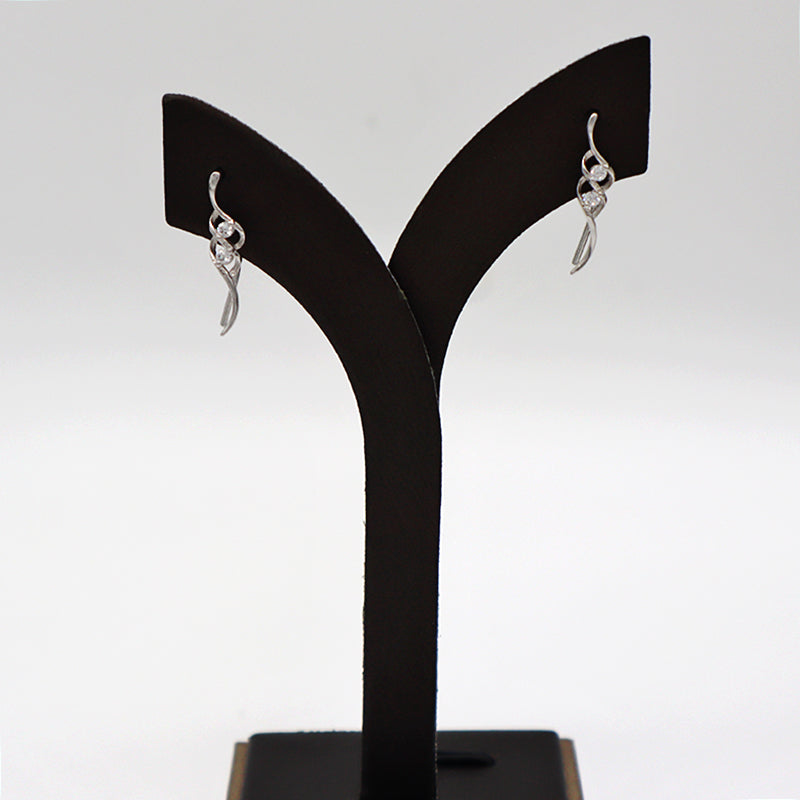 High quality 925 sterling silver with shiny CZ studs earrings and drop earring for ladies