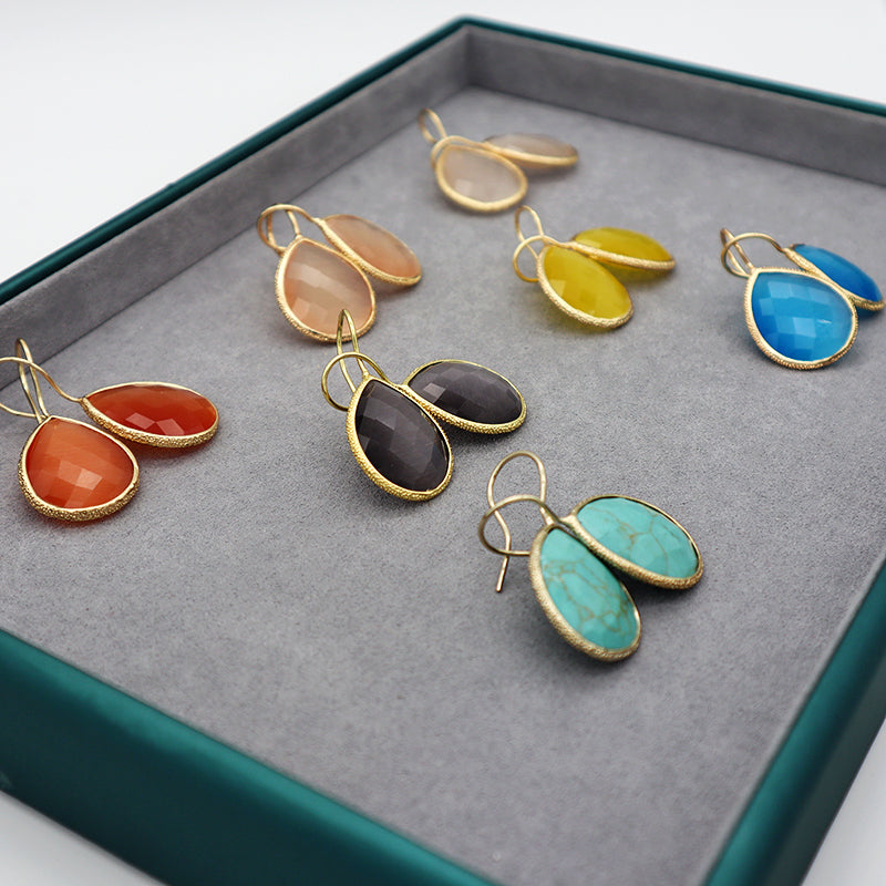 Sumer Cat's eye natural stone earrings for ladies