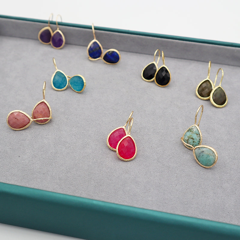 Summer natural stone earrings