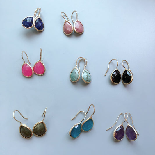 Summer natural stone earrings