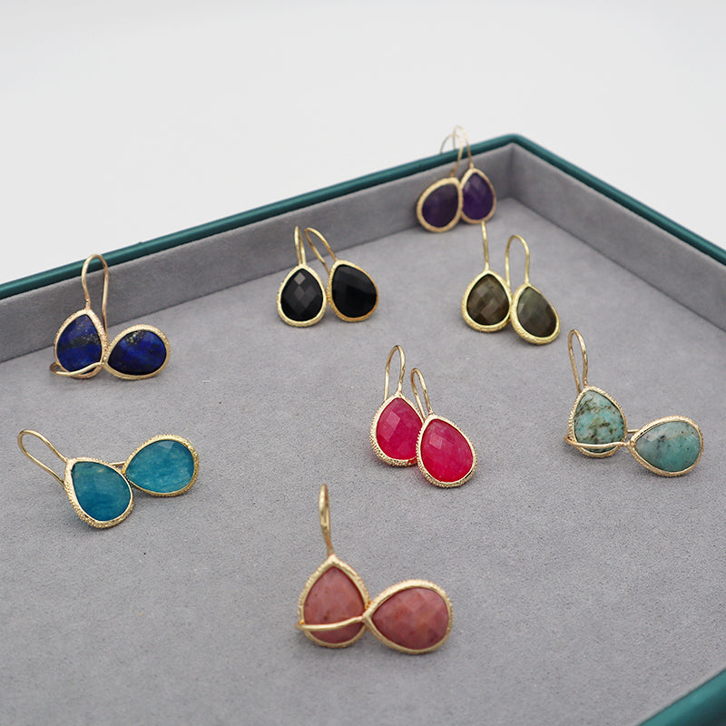 Summer natural stone earrings
